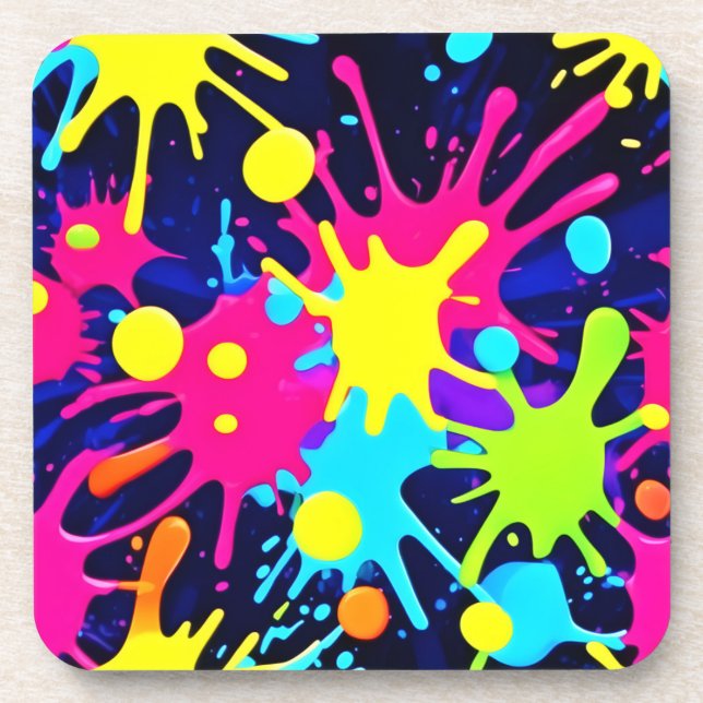Porta-copo Splash de Cores Vibrante (Frente)