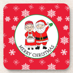 Porta-copo Sr. e Sra. Claus, Natal Personalizado