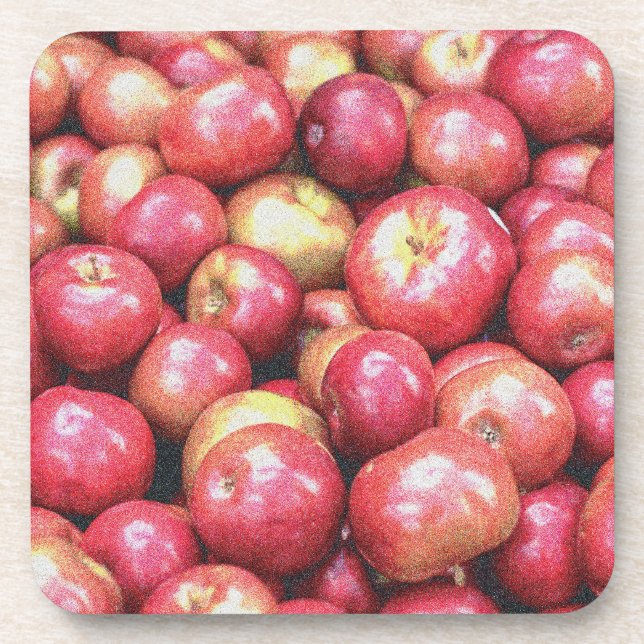 Porta-copo "Stack of Red Apple Fruta" Foto bonita. Compre ago (Frente)