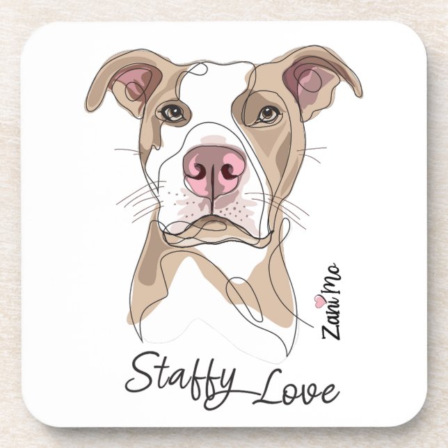 Porta-copo Staffy Love - Zani Mo Protection (Frente)