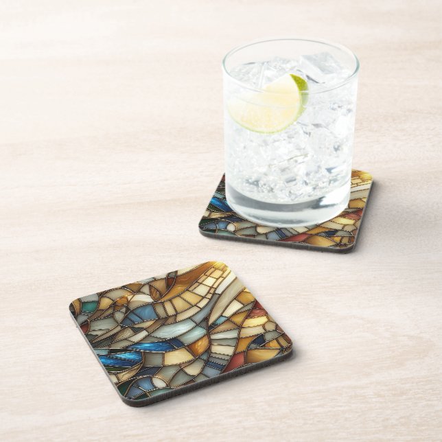 Porta-copo Stained Glass Waves (Lado Direito)