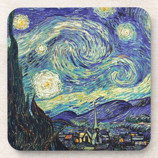Porta-copo Starry Night por van Gogh (Frente)