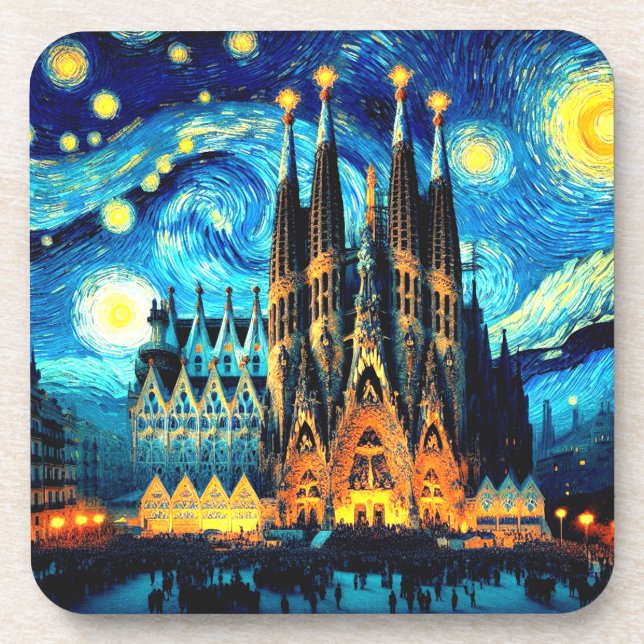 Porta-copo Starry Sagrada Familia Barcelona (Frente)