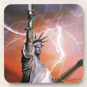 Porta-copo Statue of Liberty Lightening.