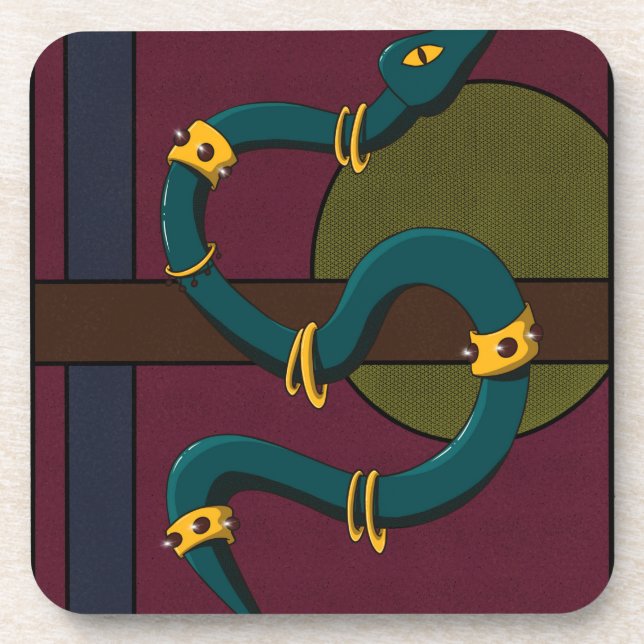 Porta-copo Sticker Carré Snake (Frente)