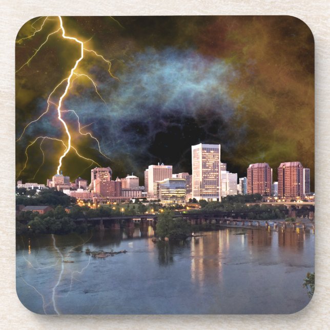 Porta-copo Stormy Richmond Skyline (Frente)