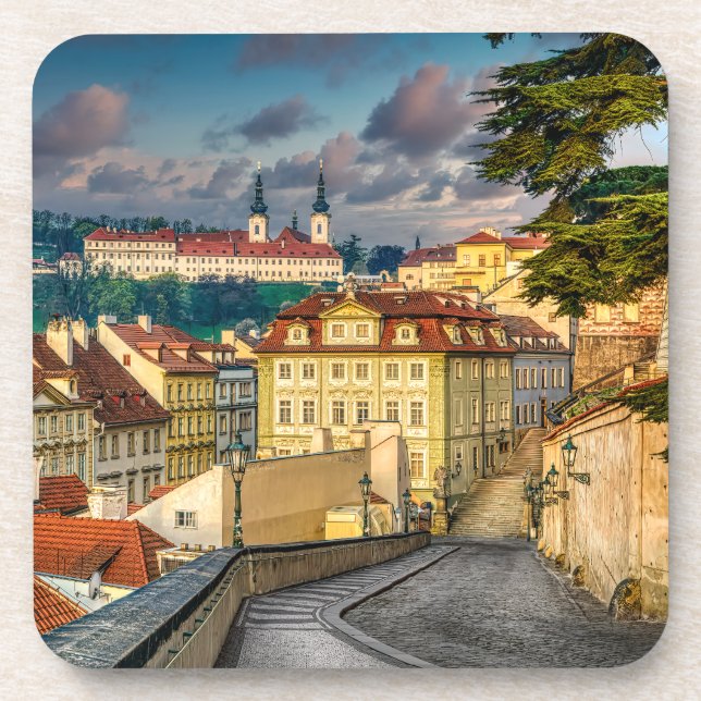 Porta-copo Strahov Monastery Morning Hard Plastic Coaster (Frente)