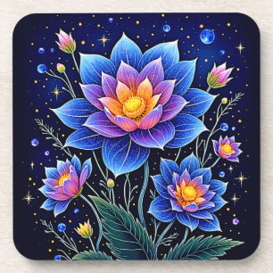 Porta-copo Stuning Cosmic Floral Dreams Design