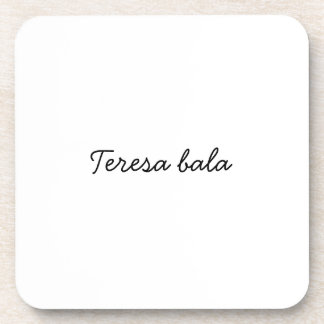 Porta-copo Stylish Monogram Modern Minimalist White Script