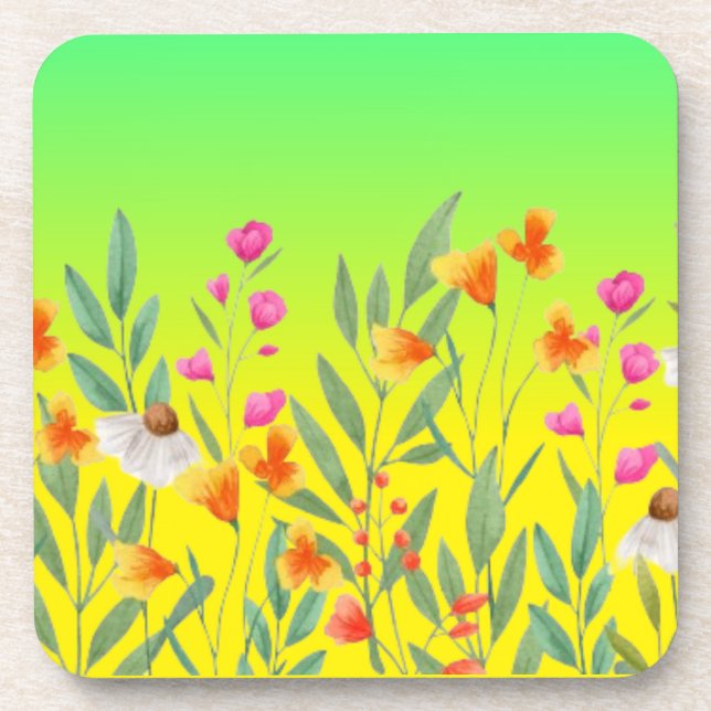 Porta-copo Sublimação de flores silvestres ,-23439 (Frente)