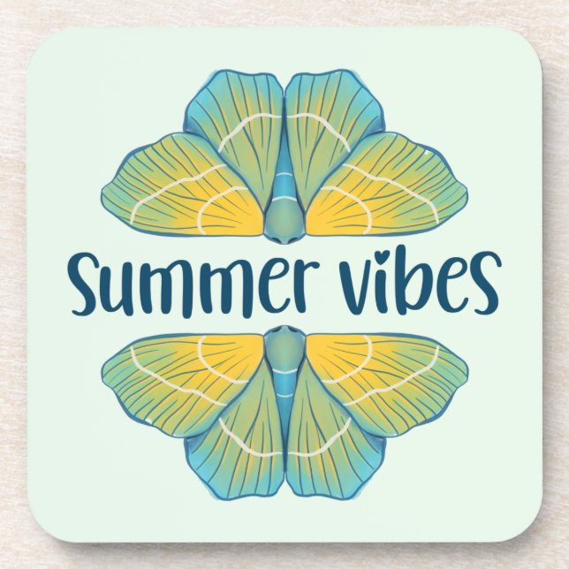 Porta-copo Summer Vibes Butterfly (Frente)