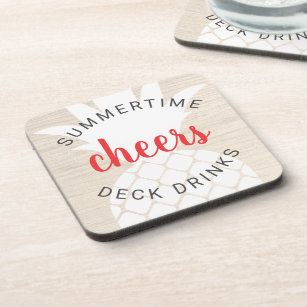 Porta-copo Summertime Deck Bebe Abacaxi Coral Vermelho Cheers
