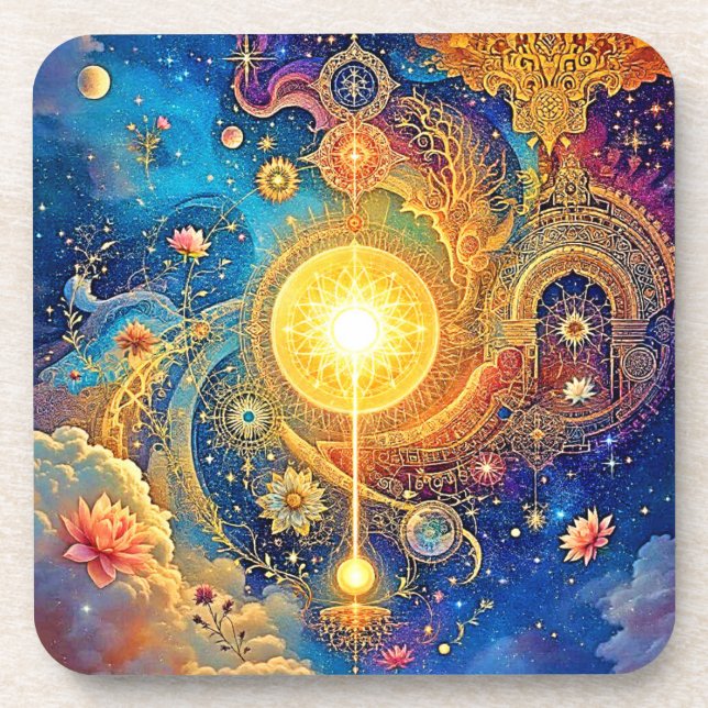 Porta-copo Sun Mandala Cósmica (Frente)