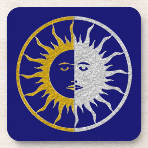 Porta-copo SUN & MOON Symbol - gold silver
