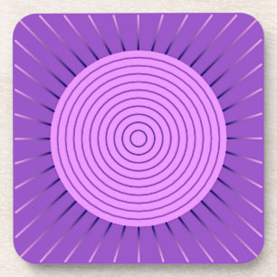Porta-copo Sunburst Geométrico Moderno - Roxo Ametista