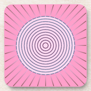 Porta-copo Sunburst Geométrico Moderno - Sombras Rosa