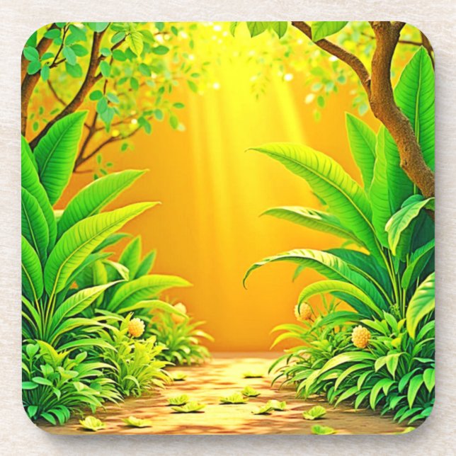 Porta-copo Sunny Nature Path Art (Frente)