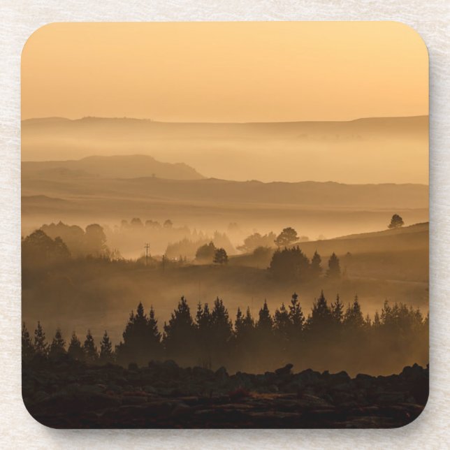 Porta-copo Sunrise Sobre Mistura Rolando Colinas Paisagem (Frente)