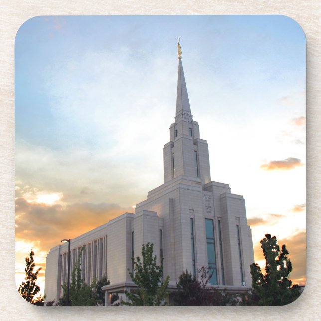 Porta-copo Sunset do Templo de Utah, Montanha Oquirrh LDS (Frente)