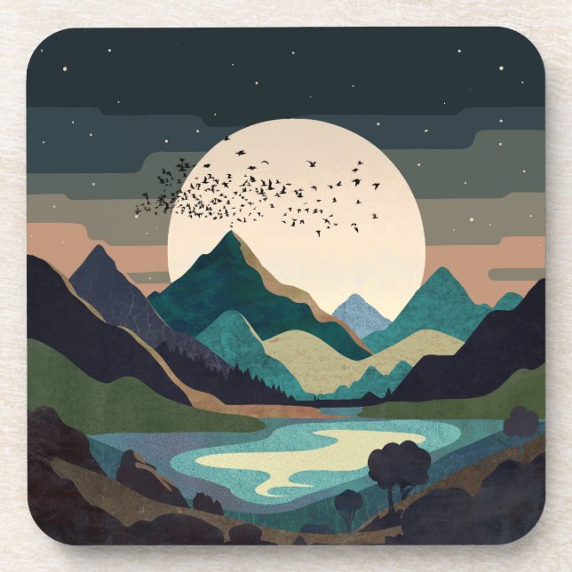 Porta-copo Superlua No Lago (Frente)