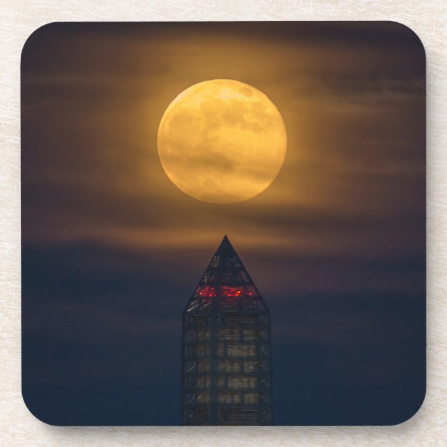 Porta-copo Superlua sobre o Monumento de Washington (Frente)