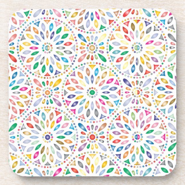 Porta-copo suporte de flores mandala (Frente)