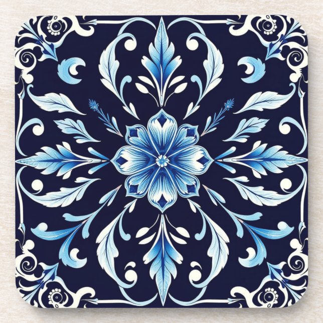 Porta-copo suporte de harmonia azul (Frente)