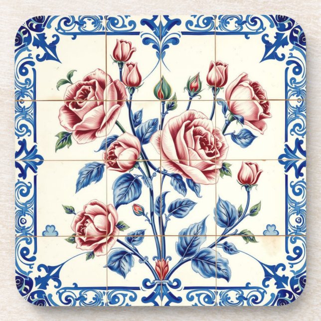 Porta-copo suporte de jardim de rosas (Frente)