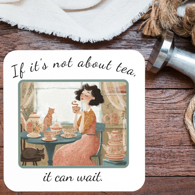 Porta-copo Suporte de plástico duro estilo retrô (Plastic coaster front)