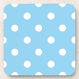 Porta-copo Suportes de Plástico Azul com Bolinhas Brancas