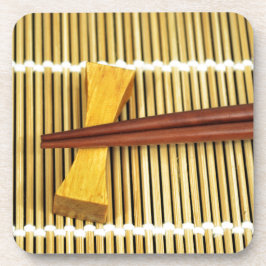 Porta-copo Sushi Chopsticks Sensei Mestrados Wood Bamboo