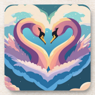 Porta-copo Swans In Love