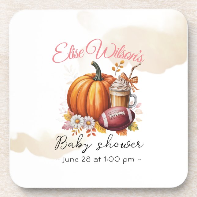 Porta-copo Sweet little pumpkin is on the way (Frente)