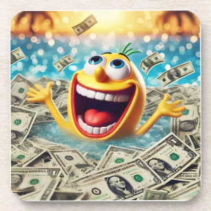 Porta-copo swimming in money