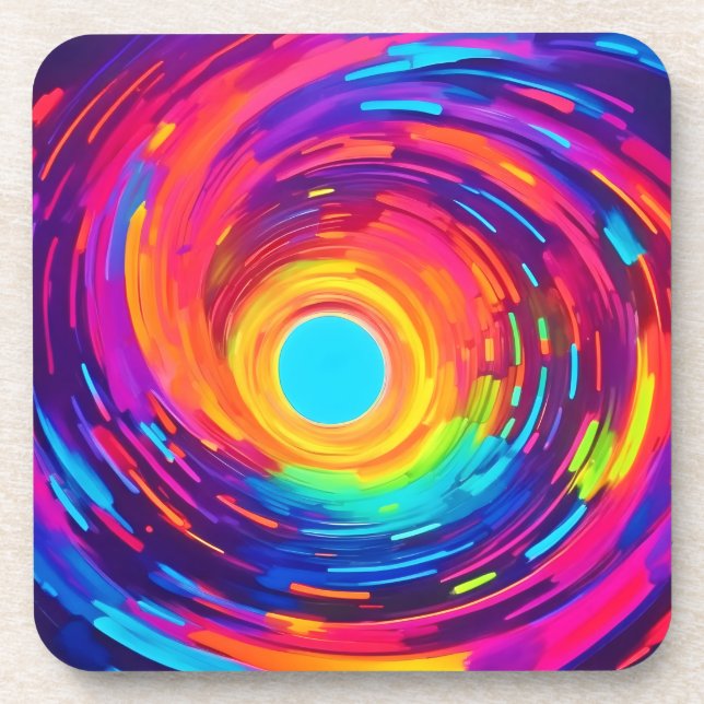 Porta-copo Swirling Vortex Abstrato Art (Frente)