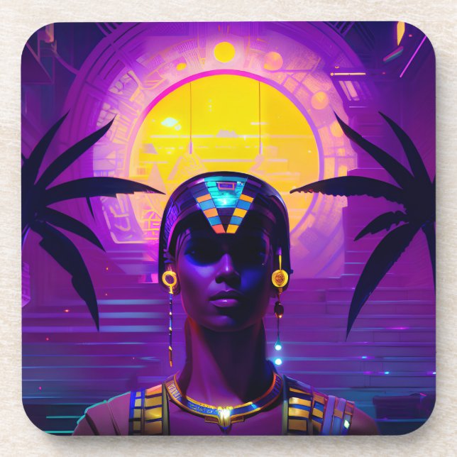 Porta-copo Synthwave Pharaoh (Frente)