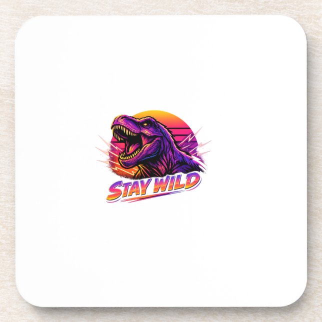 Porta-copo T-Rex Fique Selvagem (Frente)