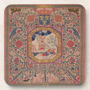 Porta-copo Tapete tricotado manualmente que descreve o sonho