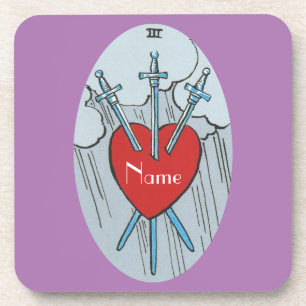 Porta-copo Tarot Card 3 Swords Thunder_Cove 