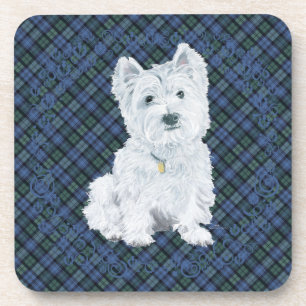Porta-copo Tartan Black Watch Westie