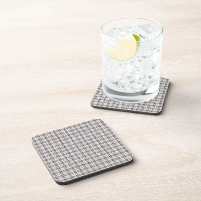 Porta-copo Tartan de moda cinza (Lado Direito)