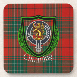 Porta-copo Tartan e Brasão do Clã Escocês Cumming