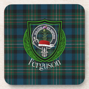 Porta-copo Tartan e Brasão do Clã Escocês Ferguson