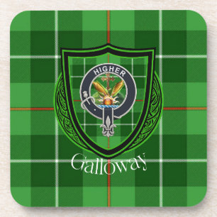 Porta-copo Tartan e Brasão do Clã Escocês Galloway