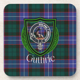 Porta-copo Tartan e Brasão do Clã Escocês Guthrie