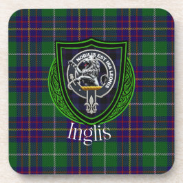 Porta-copo Tartan e Brasão do Clã Escocês Inglis