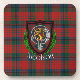 Porta-copo Tartan e Brasão do Clã Escocês Nicolson