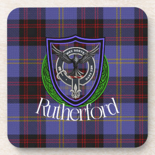 Porta-copo Tartan e Brasão do Clã Escocês Rutherford