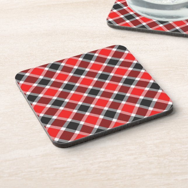 Porta-copo Tartan Vermelho E Preto (Left Side)