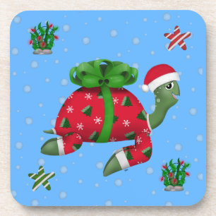 Porta-copo Tartaruga de Natal